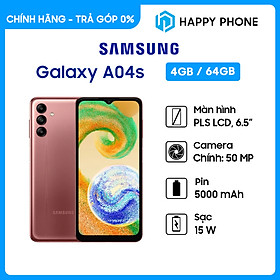 Điện Thoại Samsung Galaxy A04s (4GB/64GB) - Hàng Chính Hãng - Đã kích hoạt bảo hành điện tử