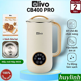 Máy Làm Sữa Hạt Mini OLIVO CB400 PRO Thương Hiệu Mỹ, 7 Chức Năng Dung Tích 0.6 Lít Công Suất 600 W - Hàng Chính Hãng