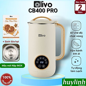 Máy xay nấu sữa hạt đa năng Olivo CB400 - Dung tích 400ml - 7 Chức Năng - Thiết kế nhỏ gọn - Hàng chính hãng