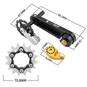 Mountain Bike Single Speed Conversion with Chain Tensioner, Spacers, Single Speed Cassette, Components Replacement