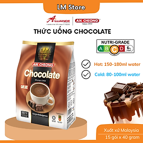 Chocolate Hòa Tan Aik Cheong Chocolate Cafe Art (15 Gói x 40g)