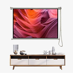Mua Màn chiếu treo tường Prima kéo dây chuỗi hạt pha lê (dạng rèm) tỉ lệ 16:9 và 4:3 kích thước 60–100 inch  Dùng cho máy chiếu mini & văn phòng - Hàng nhập khẩu