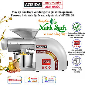 Mua Máy ép dầu gia đình AOSIDA WF-ZN168 Thương hiệu Anh Quốc với Công suất cực lớn 1800W  Ép 6-8kg/giờ - Hàng Nhập Khẩu