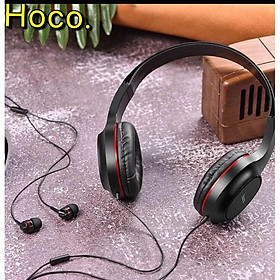 Tai nghe chụp tai cao cấp Hoco W24, kèm dây 3.5 mm - Hàng Chính Hãng