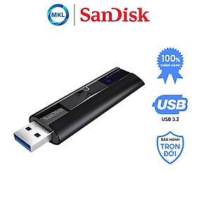 USB 3.2 SanDisk Extreme Pro CZ880, USB 3.2 Gen 1 Solid State Flash Drive 128 128GB- Hàng Chính Hãng