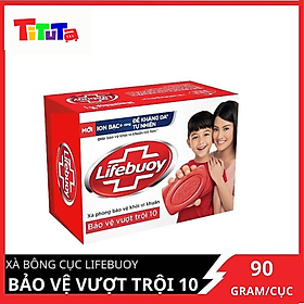 Xà bông cục Lifebuoy Bảo vệ vượt trội 10 (Đỏ) 90g