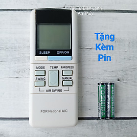 Điều khiển điều hòa NATIONAL - Tặng kèm pin hàng hãng