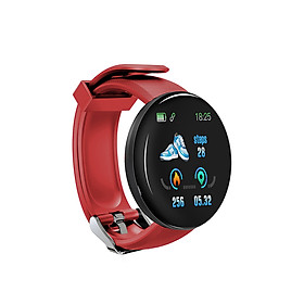 Đồng hồ thông minh D18 Màn hình TFT 1,3 inch IP65 Vòng đeo tay chống nước,theo dõi nhịp tim,giấc ngủ-Màu đỏ