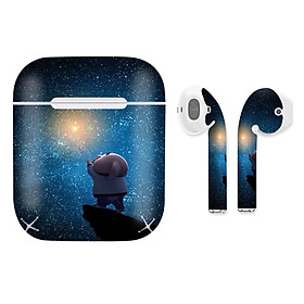 Mua Miếng dán skin chống bẩn cho tai nghe AirPods in hình Heo con dễ thương - HEO2k19 - 057 (bản không dây 1 và 2)