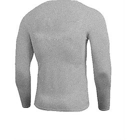 Áo Thun Nam Trơn Body Dài Tay M102 - Xám