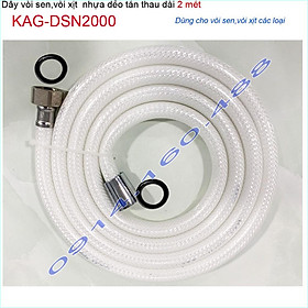 Mua Dây sen nhựa KAG-DSN2000-2m cao cấp dây dẫn nước vòi sen vòi xịt 2m dây bằng nhựa chịu áp lực tốt giá tốt sử dụng tốt