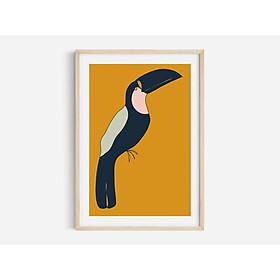 Tranh treo tường | Tranh nghệ thuật trừu tượng - Toucan Bird Print, Abstract Art, Animal Drawing 01
