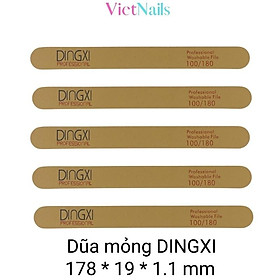 Dũa Móng Nail - Dũa Da Bò - Dũa Móng Tay DINGXI Cao Cấp Dài 178mm