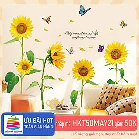 Mua Decal dán tường hoa mặt trời đón năng XL8011 Flowerdecal