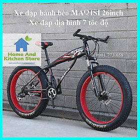Xe đạp MAQISI bánh béo 26inch dáng thể thao 7 tốc độ khung cacbon - xe đạp bánh béo - xe đạp thể thao - xe đạp địa hình