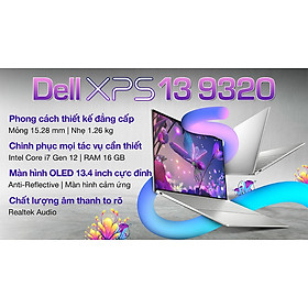 Mua Laptop Dell XPS 13 Plus 9320 i7 1260P/16GB/512GB/Touch/Cáp/OfficeHS/Win11 (5CG56) - Hàng chính hãng