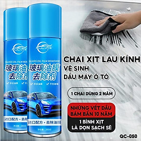 Bình Xịt Kính Chắn Gió Ô Tô Tẩy Sạch Vết Dầu Và Vết Nước Đọng Trên Kính Ô