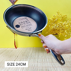 Chảo tổ ong chống dính sâu lòng Inox 304 cao cấp Fivestar Blackcube