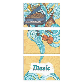 Mua Bộ 3 Tranh Canvas  I Love Music  - W170