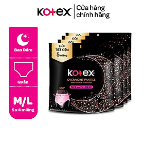 Combo Gói Kotex đêm dạng quần cõ M/L  2 quần