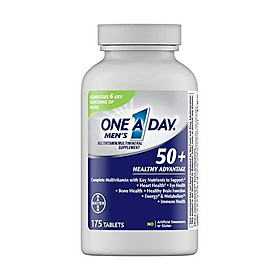 One A Day Men’s 50+ Multivitamins, Supplement with Vitamin A, Vitamin C, Vitamin D, Vitamin E and Zinc for Immune Health Support*, Calcium & More, 175 Count