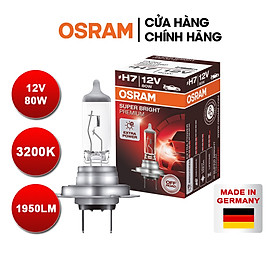 Bóng Đèn Halogen OSRAM Super Bright Premium H7 12v 80w - Nhập Khẩu Chính Hãng