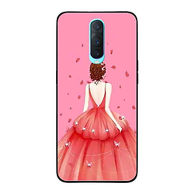 Ốp Lưng in cho Oppo R17 Pro Mẫu Cô Gái Váy Hồng - Hàng Chính Hãng