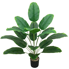 Mua Cây giả 18 lá nhiều mẫu cao 75cm  không kèm chậu  lá bản to  thân lớn  chắc chắn  màu sắc tươi sáng