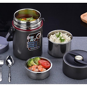 Mua Hộp cơm giữ nhiệt hâm nóng văn phòng 3 tầng Inox304 1.7L
