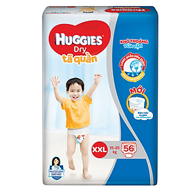 Tã Quần Huggies Dry Gói Cực Đại XXL56 (56 Miếng) - Bao Bì Mới