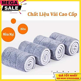 Bộ Cây Lau Nhà Thông Minh Kèm Thùng Vắt 2 Ngăn Tặng Kèm 2 Miếng Lau - Giao