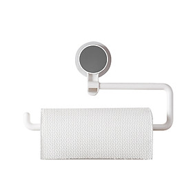 Wall Mounted Paper Towel Holder Strong Adhesive Multifunction Rotatable Roll Organizer for Kitchen Bathroom Living Room