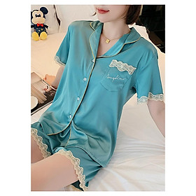 Bộ Lụa Mặc Nhà ️Đồ Ngủ Pijama Lụa Cao Cấp Siêu Mát Mềm Mịn - ELSA