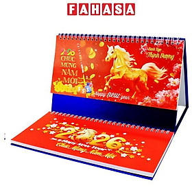 Lịch Để Bàn 2 Lò Xo - Bính Ngọ Thịnh Vượng - NST 82B