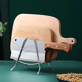 Kệ Để Dao Thớt, Giá Cài Dao Thớt, Nắp Vung Xoong Nồi Nhà Bếp Chất Liệu INOX Không Han Gỉ