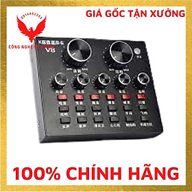 Mua (Hàng có sẵn) Bộ thu âm Soundcard V8 Có Bluetooth.