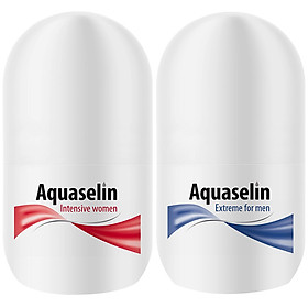 Combo Lăn Nách Dành Cho Nam Aquaselin Extreme For Men Antiperspirant For Excessive Perspiration 20ml và Lăn Nách Dành Cho Nữ Aquaselin Insensitive Women Antiperspirant For Increased Perspiration 20ml