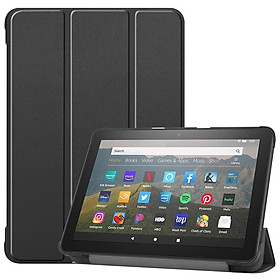 Bao Da Cover Cho Máy Tính Bảng Amazon All-new Kindle Fire HD 8 2020 Hỗ Trợ Smart Cover - Đen