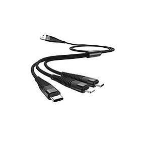 Mua CÁP SẠC NHANH DÂY DÙ 3.0A 3 IN 1 HOCO UD02 - DÀI 1.0M - Hàng chính hãng