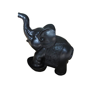 Tượng voi đá trang trí N1 - màu đen