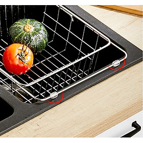Mua Rổ inox 304 treo bồn rửa chén  rửa rau củ đa năng