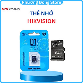 Thẻ nhớ chuyên camera Mirco SD HIKVISION 64G - 32GB - 92MB/s, chuyên ghi hình cho camera, máy ảnh, ... Hàng nhập khẩu