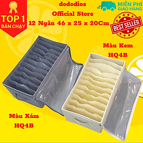 Mua Combo2 Hộp vải chia 7  9  11  12 ngăn đựng quần áo đồ lót đa năng túi đựng quần jean áo len thun thu đông gấp gọn tiện lợi