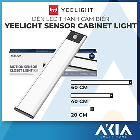 Đèn led thanh cảm biến tích điện Xiaomi Yeelight, Ánh sáng trắng (4000K) 20-40-60cm, pin sạc type C - Nhập khẩu chính hãng