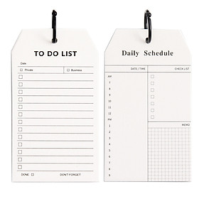 Combo Tập Giấy Note Ghi Chú Danh Sách Cần Làm To Do List + Daily Schedule Kèm Khoen ( Tặng kèm Giấy Note Bánh Bao)