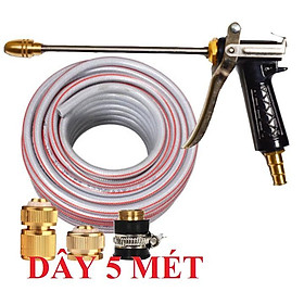 Mua Bộ dây vòi xịt nước ️  tăng áp 3 lần loại 3m 5m 206318 đầu đồng  cút đồng nối đồng+ mở chai