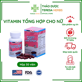 Vitamin Tổng Hợp Cho Bà Bầu Bổ Sung Sắt Và DHA Prenatal Multi + Dha Softgel Hộp 30 viên