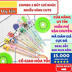 Combo 2 cây bút chì khúc hoạt hình ngẫu nhiên dễ thương