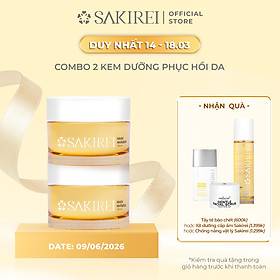 Combo 2 Kem dưỡng ẩm làm sáng mịn và phục hồi da Sakirei NMN Revitalize Cream 50g