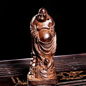 Tượng phật bằng gỗ khắc chữ maitreya